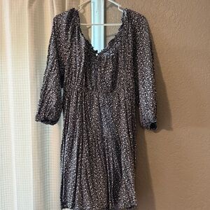 Old Navy White and Blue Smocked Sundress